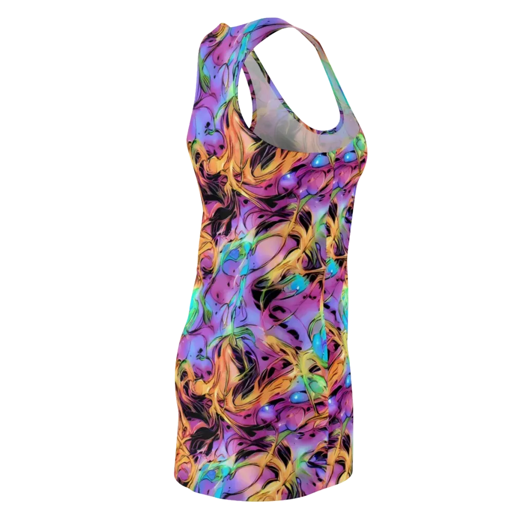 Neon Marigold on Racerback Dress — Back Side