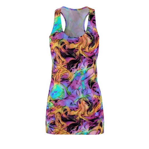 Neon Marigold on a Racerback Dress
