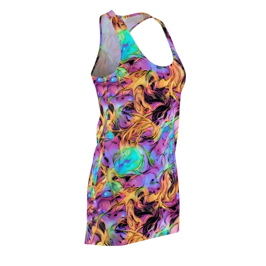Neon Marigold on Racerback Dress — Front Side