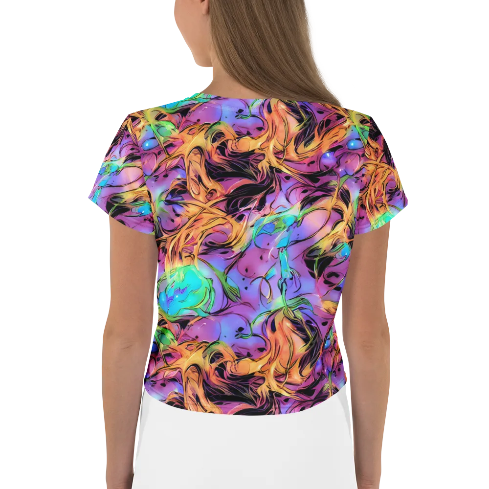 Neon Marigold on Crop Tee — Back