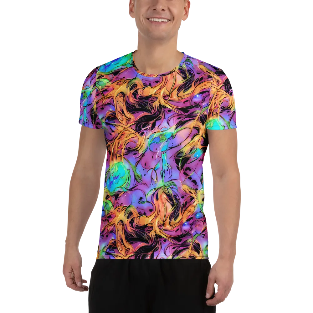 Neon Marigold on Men's Athletic T-Shirt — Front