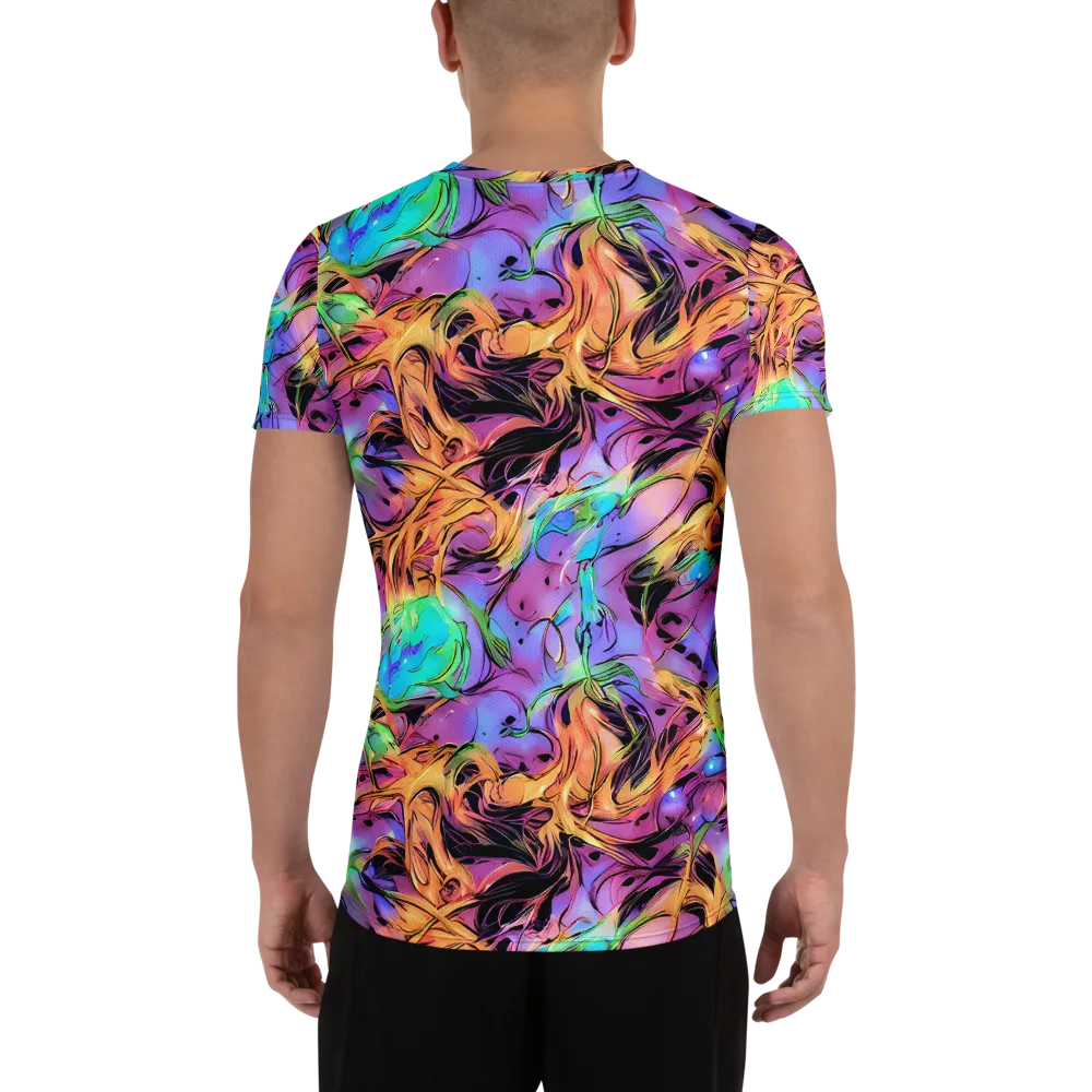 Neon Marigold on Men's Athletic T-Shirt — Back