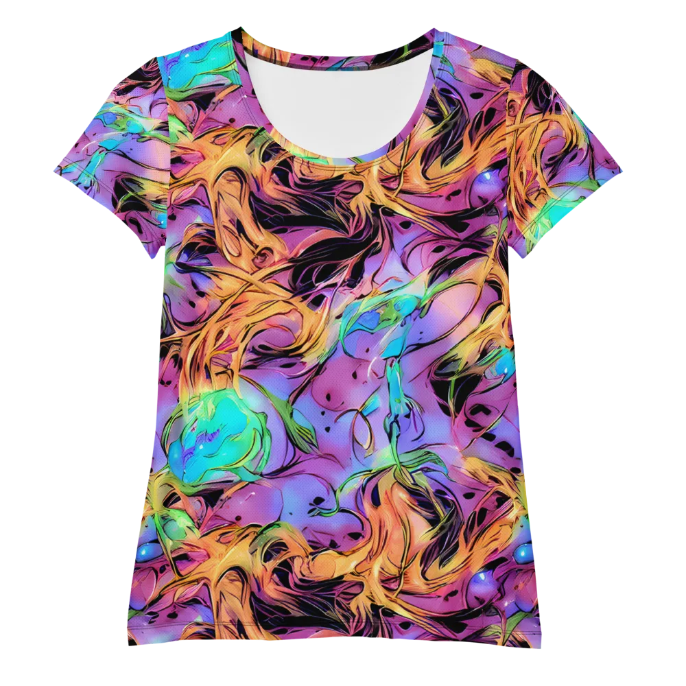 Neon Marigold on Women's Athletic T-Shirt — Front