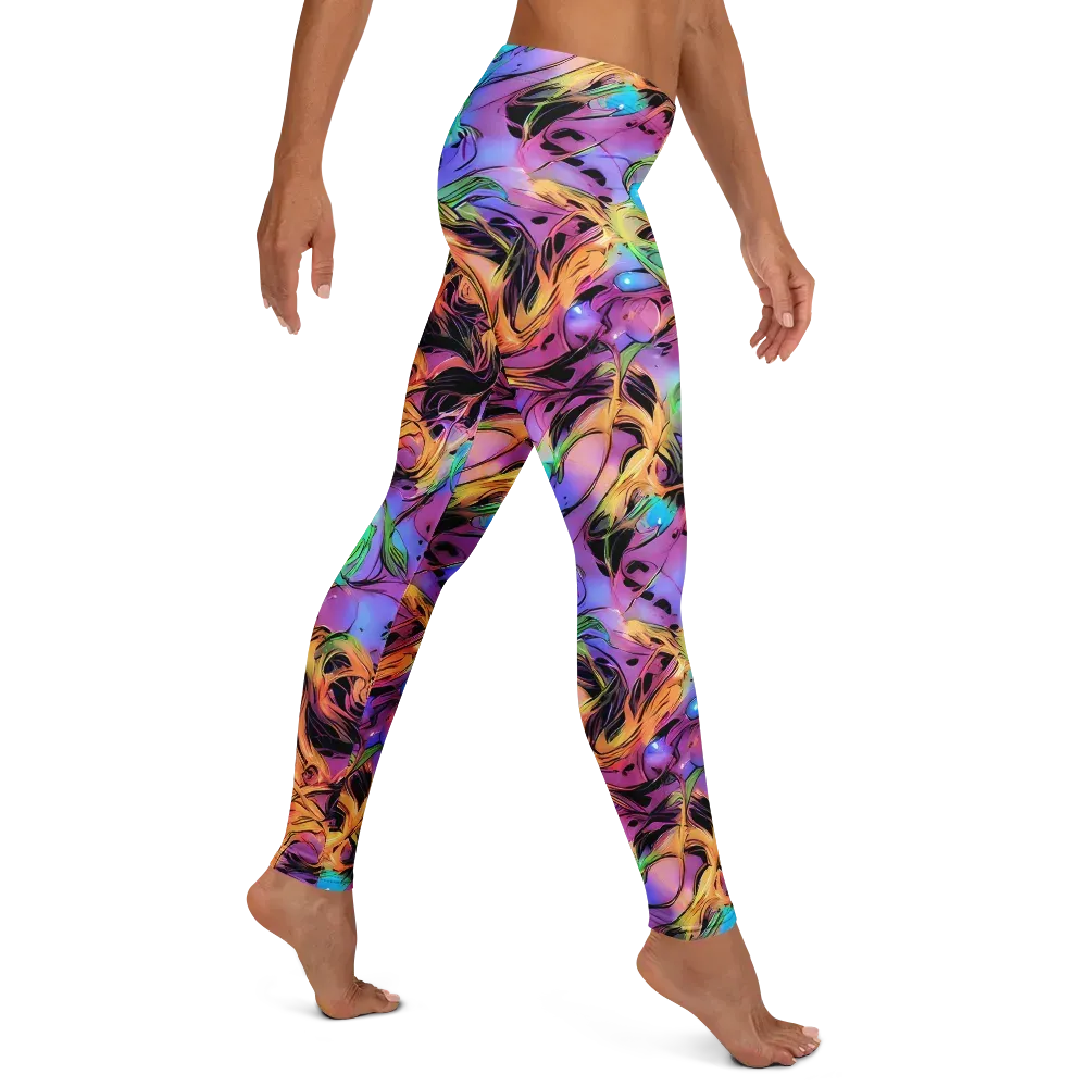 Neon Marigold on Leggings — Right