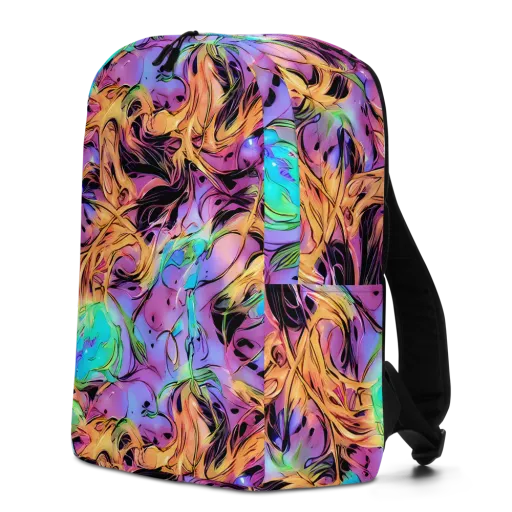 Neon Marigold on a Minimalist Backpack