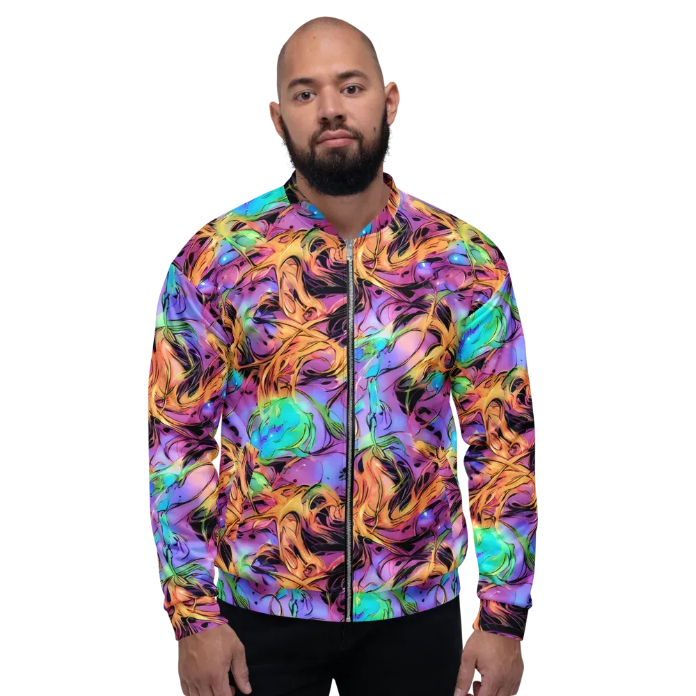 Neon Marigold on Bomber Jacket — Front