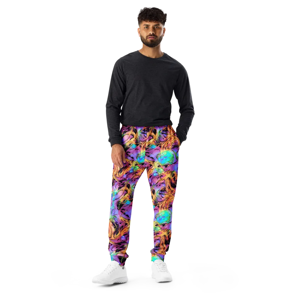 Neon Marigold on Men's Joggers — Front