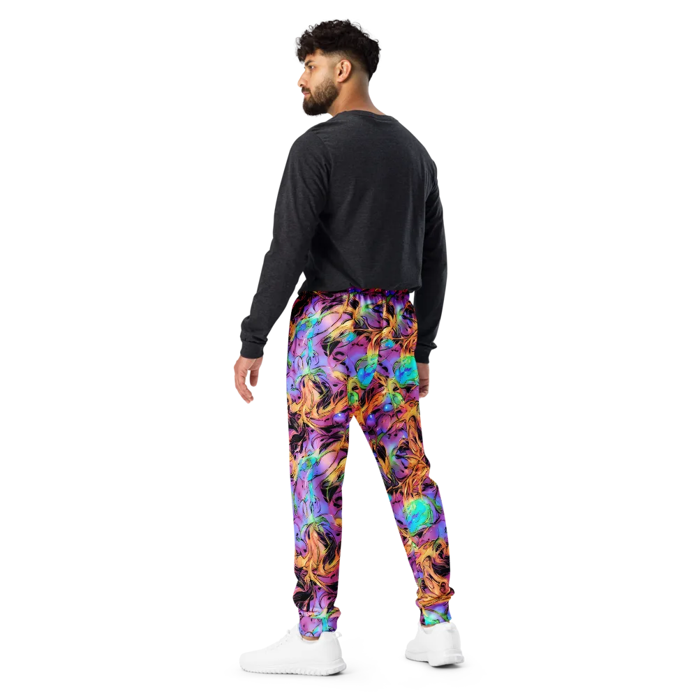 Neon Marigold on Men's Joggers — Back