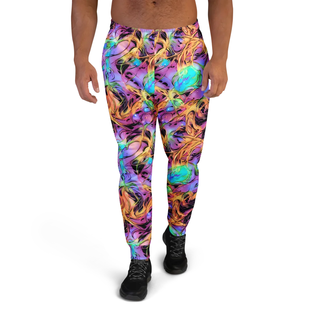 Neon Marigold on Men's Joggers — Front