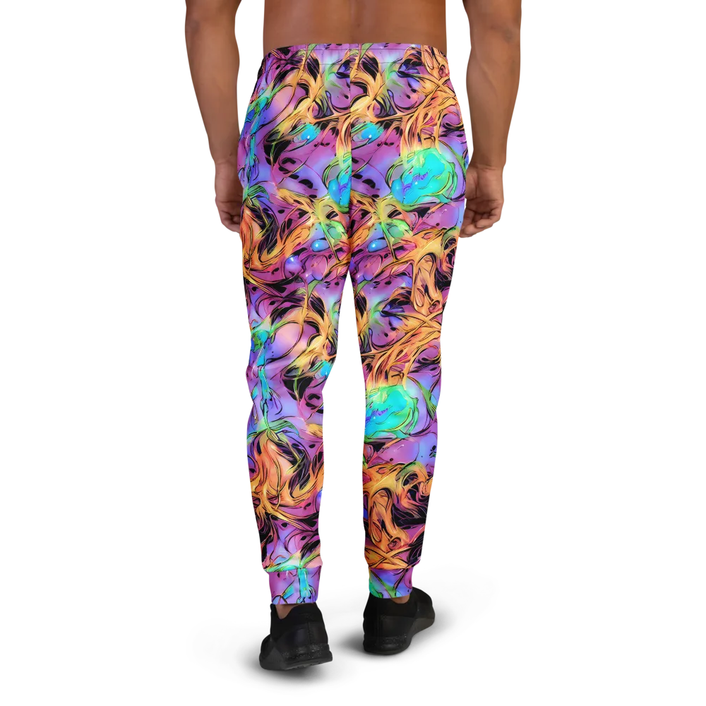 Neon Marigold on Men's Joggers — Back