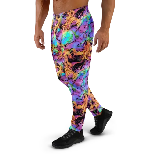 Neon Marigold on a Men's Joggers