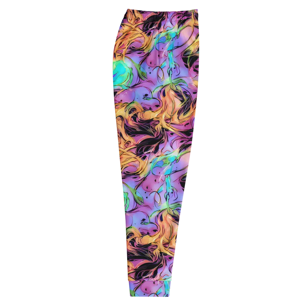 Neon Marigold on Men's Joggers — Right
