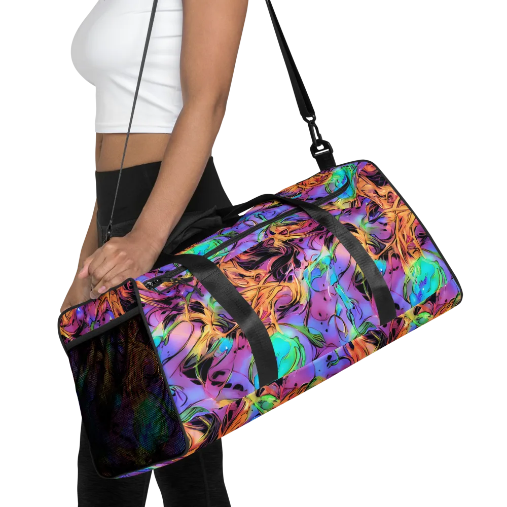Neon Marigold on Duffle Bag — Front