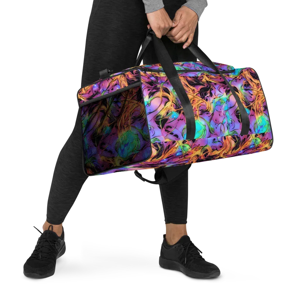 Neon Marigold on Duffle Bag — Right Front