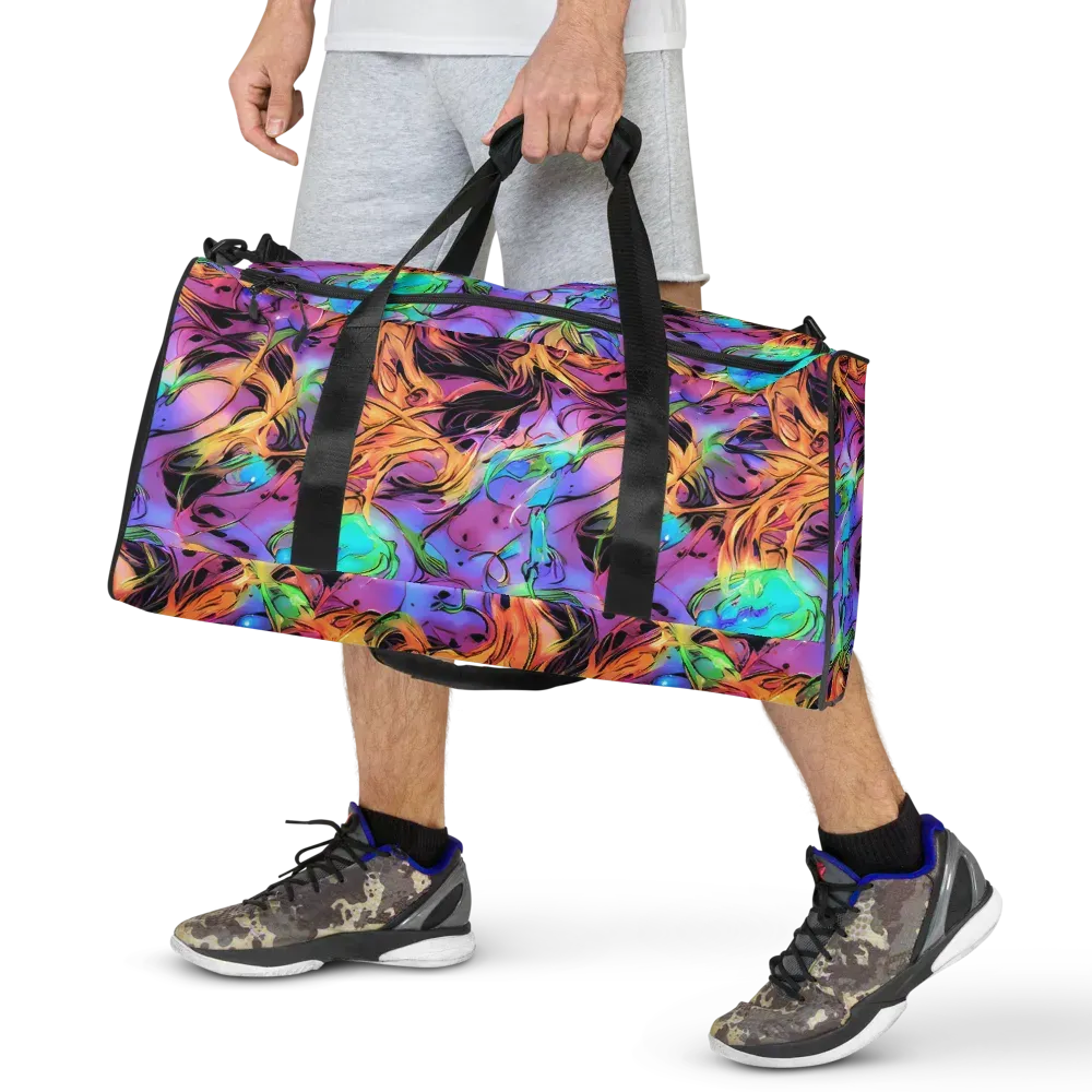 Neon Marigold on Duffle Bag — Front