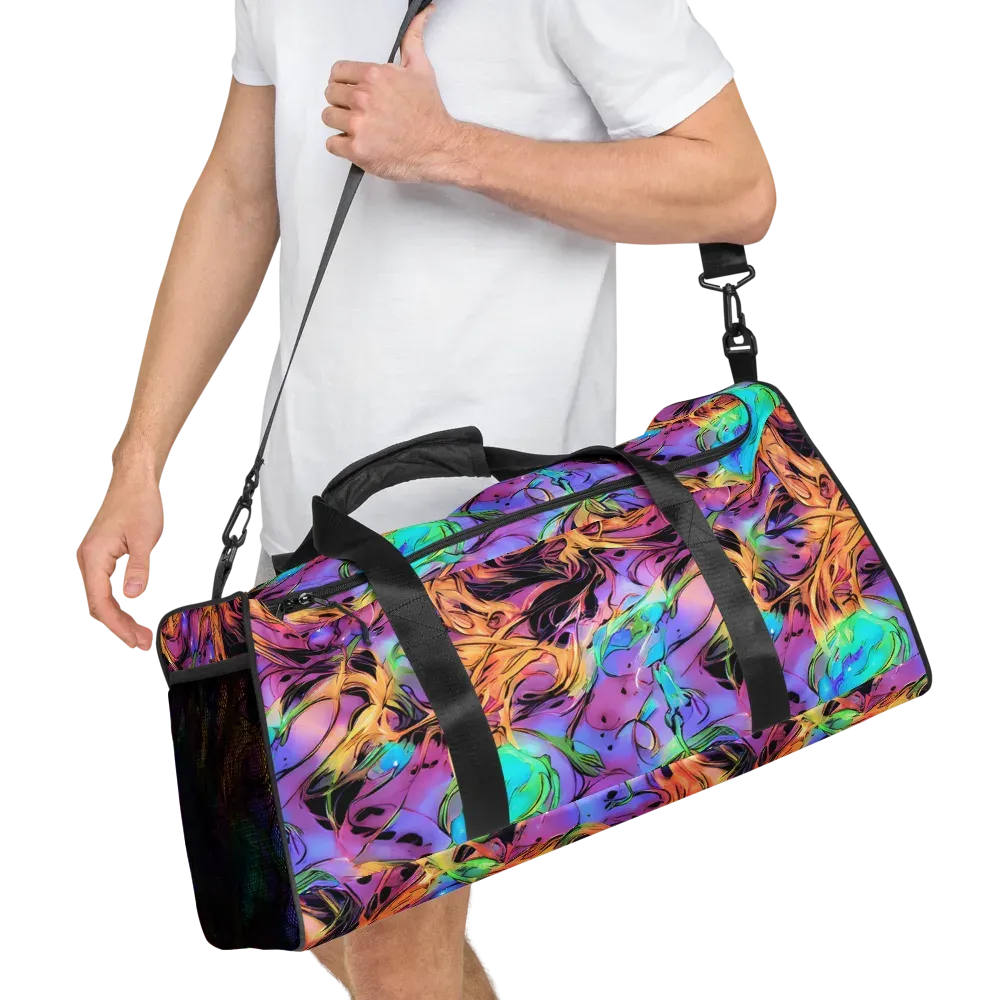 Neon Marigold on Duffle Bag — Right Front