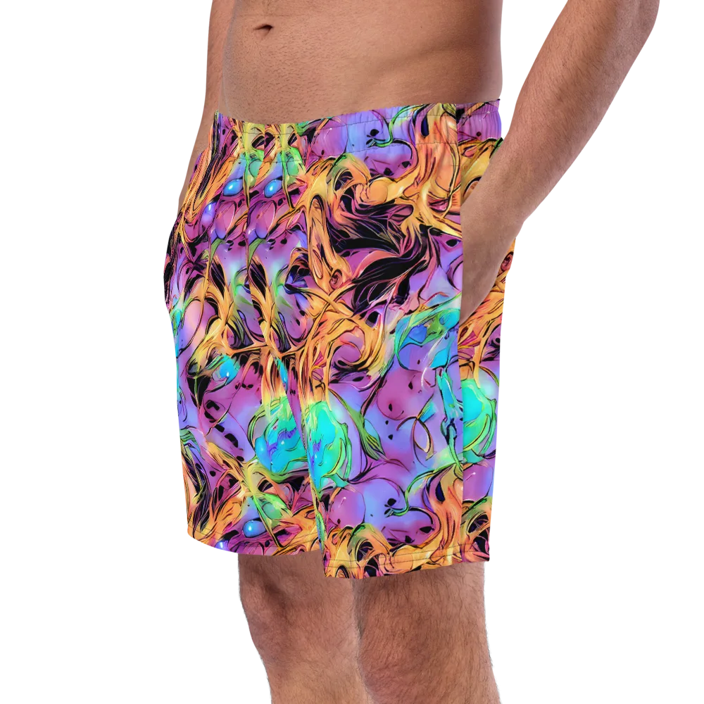 Neon Marigold on Swim Trunks — Left Front
