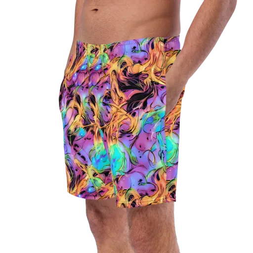 Neon Marigold on a Swim Trunks
