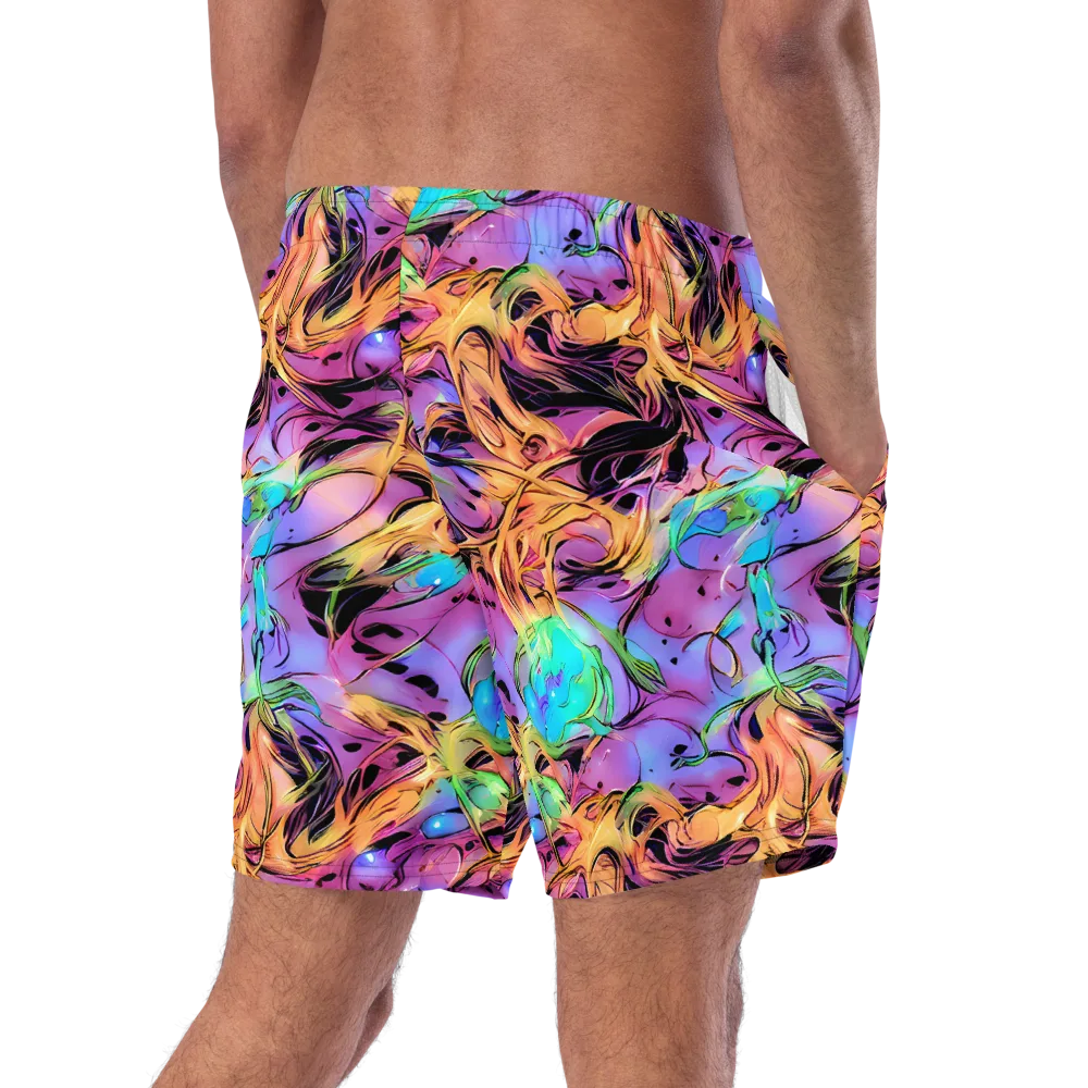 Neon Marigold on Swim Trunks — Right Back