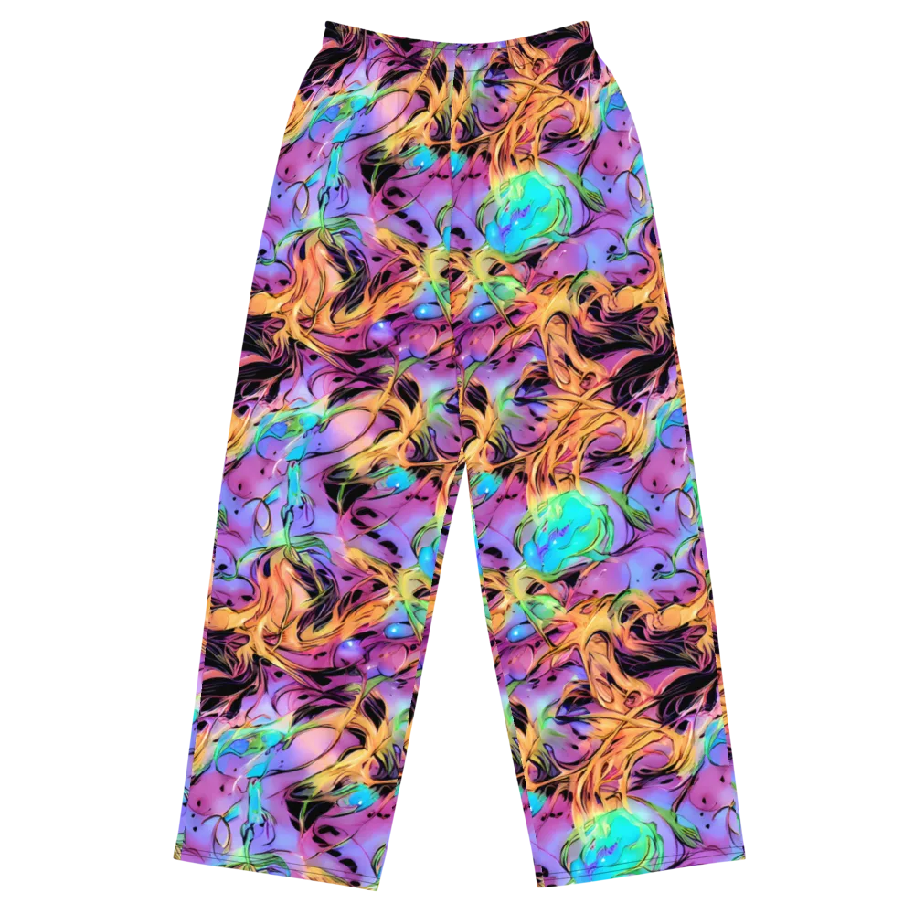 Neon Marigold on Wide-Leg Pants — Front