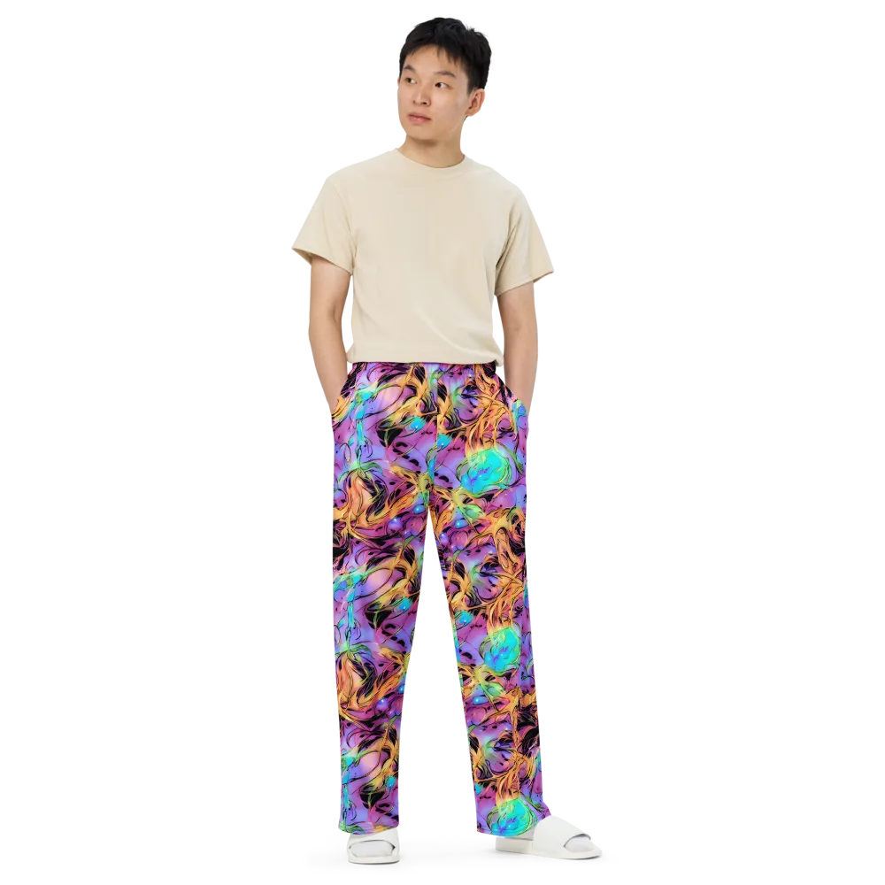 Neon Marigold on Wide-Leg Pants — Front