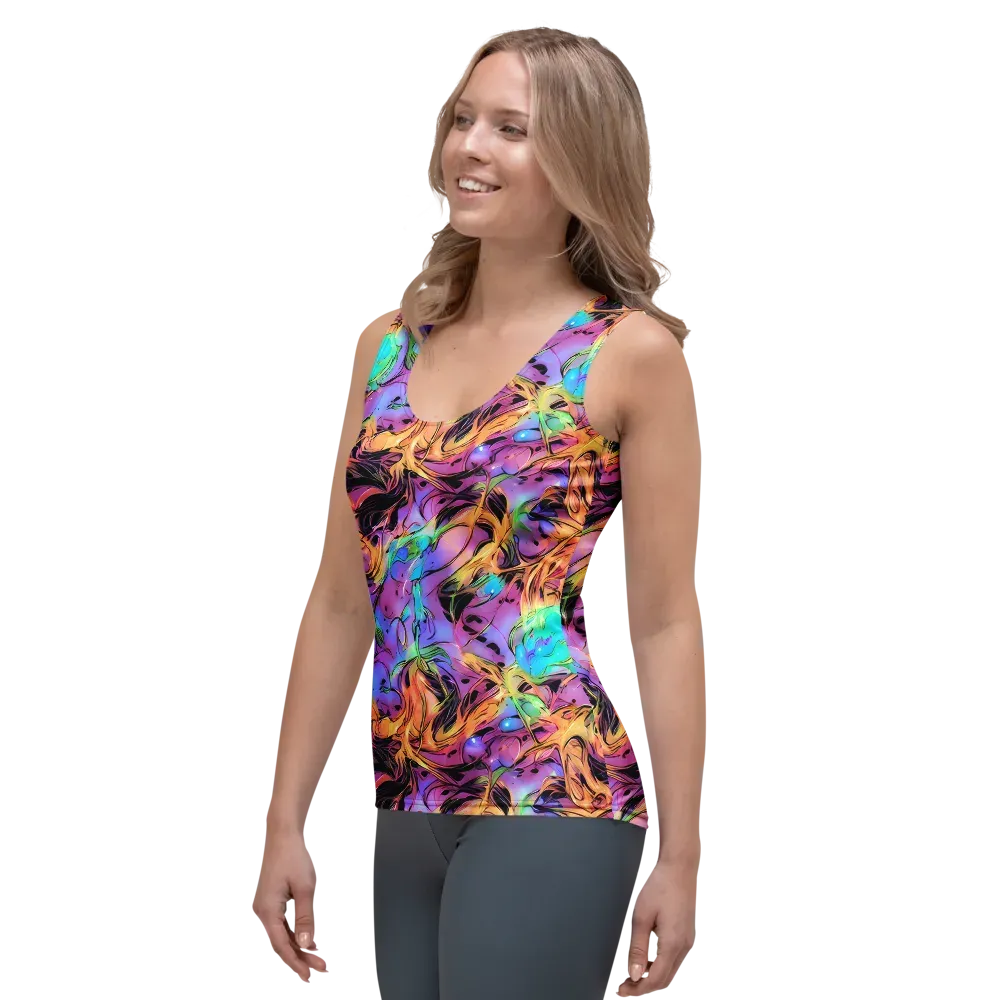 Neon Marigold on Women's Tank Top — Left Front