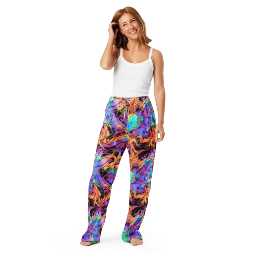 Neon Marigold on a Women's Pajama Pants