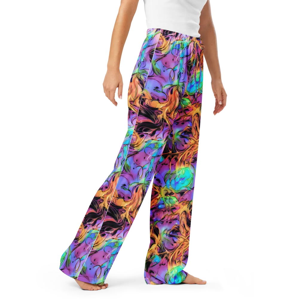 Neon Marigold on Women's Pajama Pants — Right Front