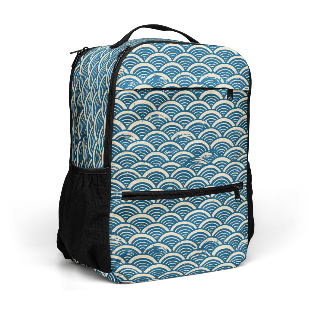 Midnight Wavecrest on Utility Backpack — Right Front