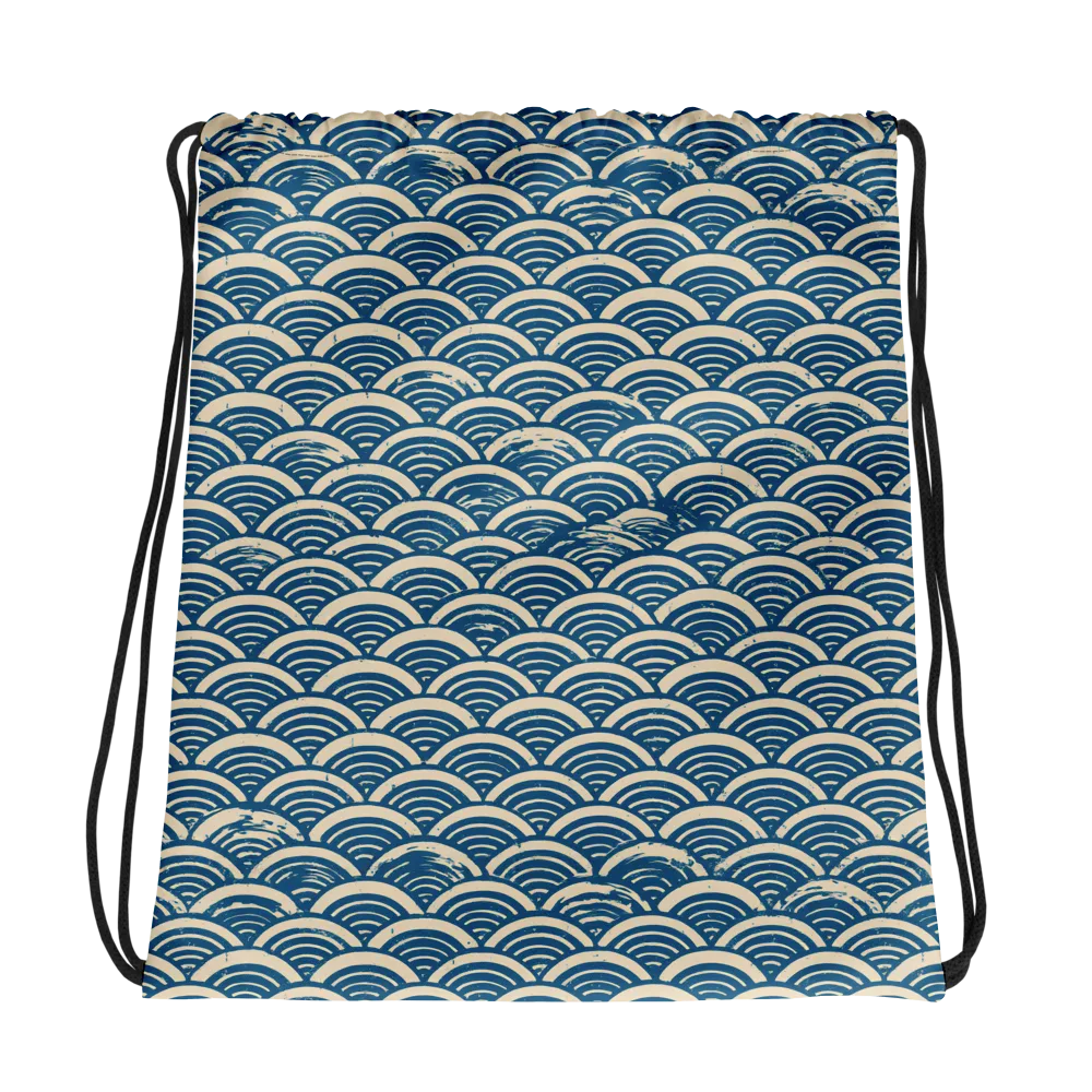 Midnight Wavecrest on Drawstring Bag — Photo