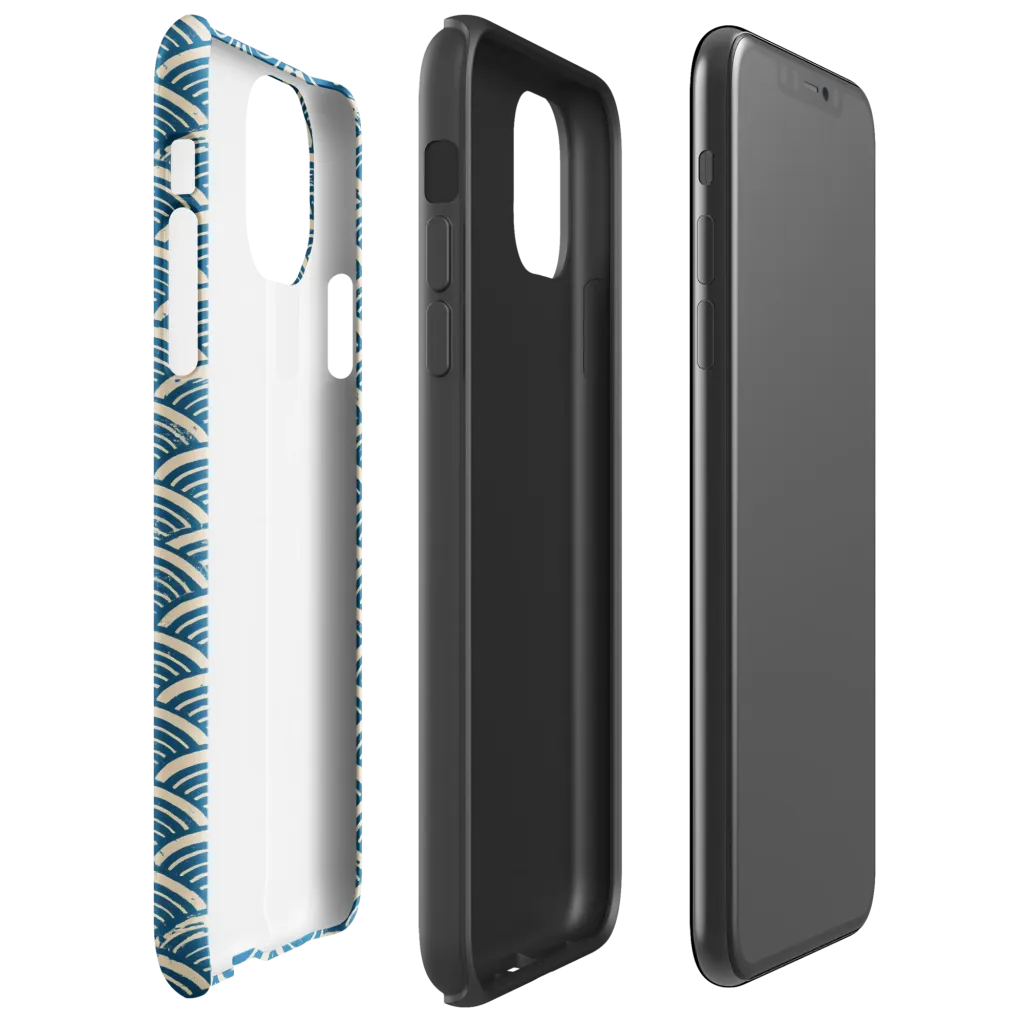 Midnight Wavecrest on Tough Case for iPhone® — Right