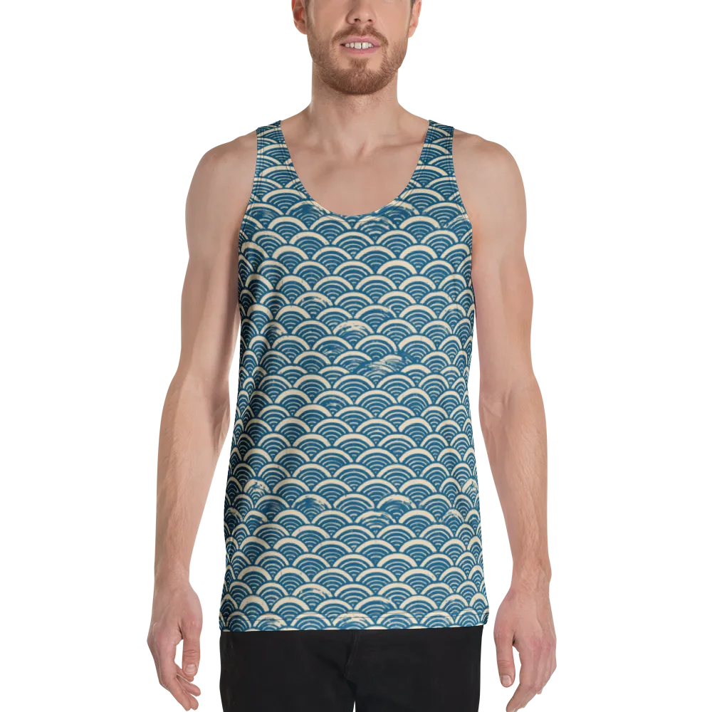 Midnight Wavecrest on Men's Tank Top — Front