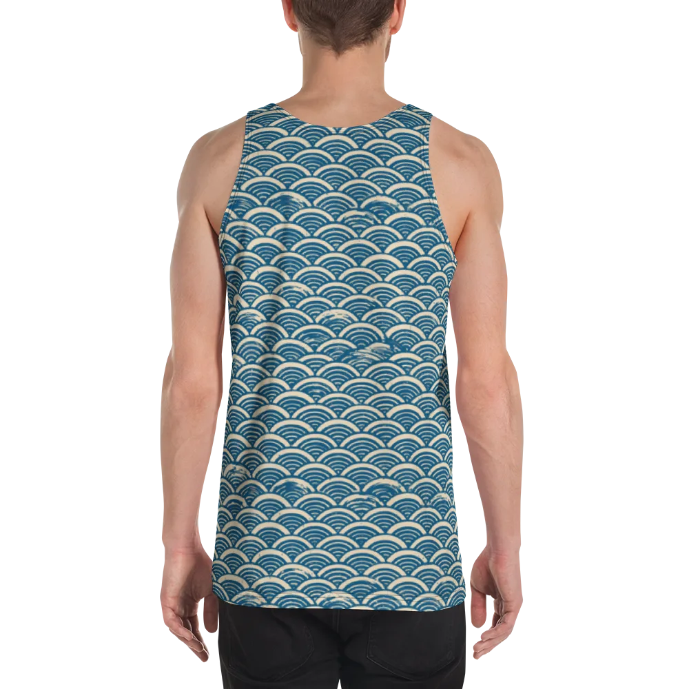 Midnight Wavecrest on Men's Tank Top — Back