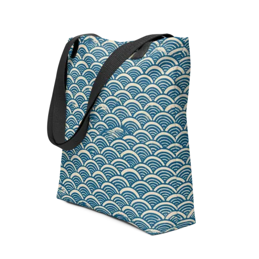 Midnight Wavecrest on a Tote Bag