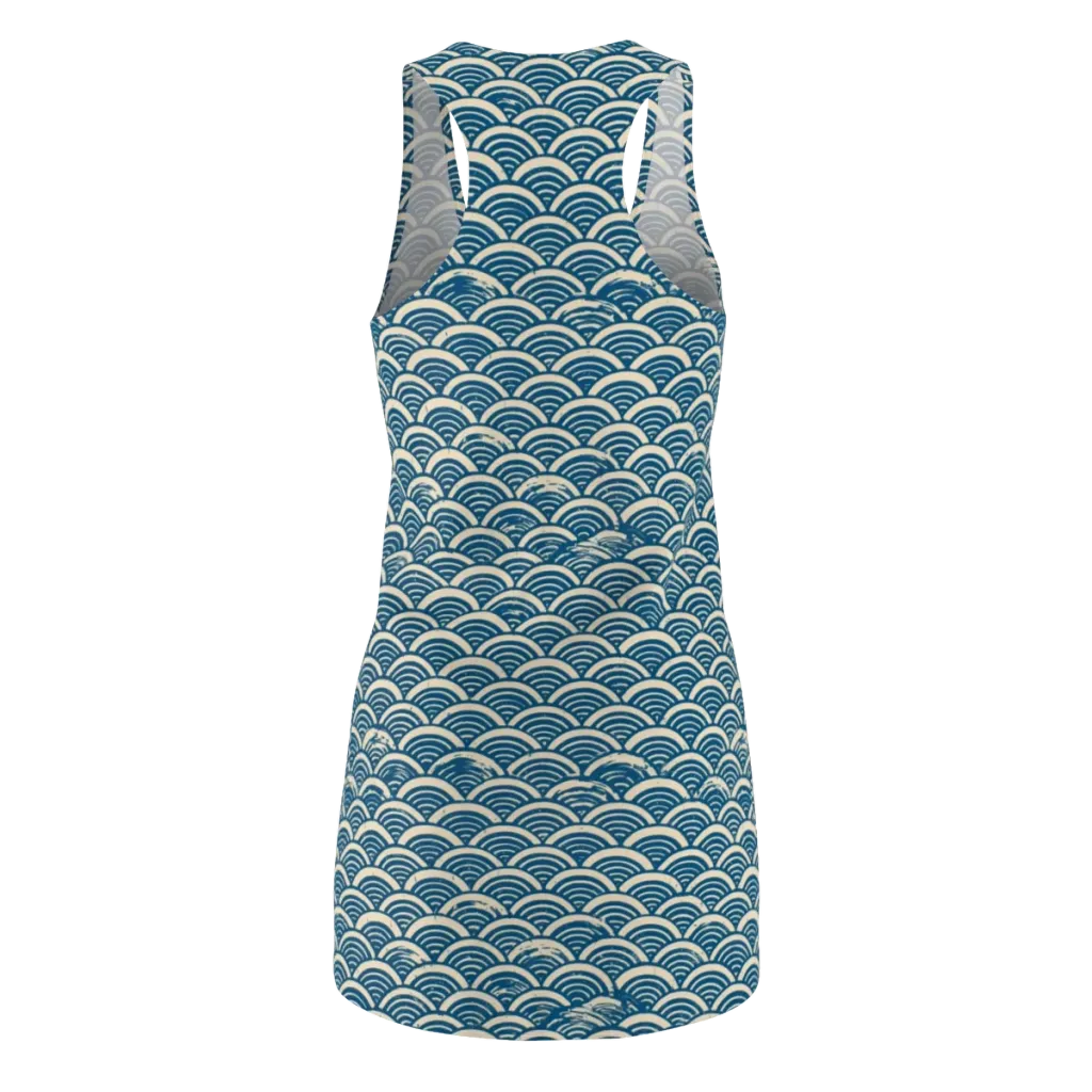 Midnight Wavecrest on Racerback Dress — Back