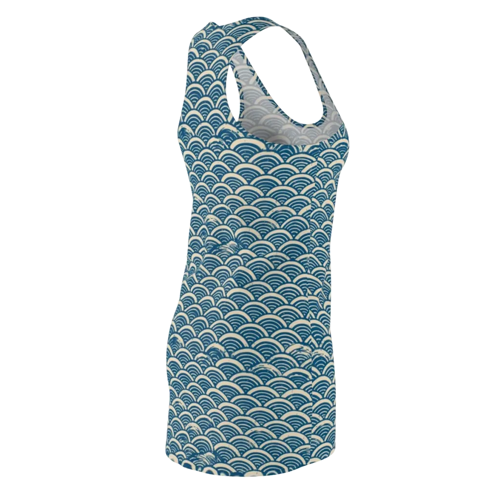 Midnight Wavecrest on Racerback Dress — Back Side