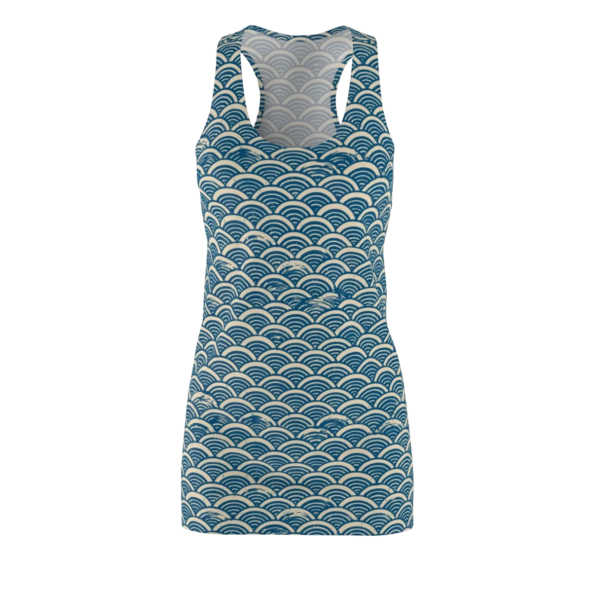 Midnight Wavecrest on Racerback Dress — Front