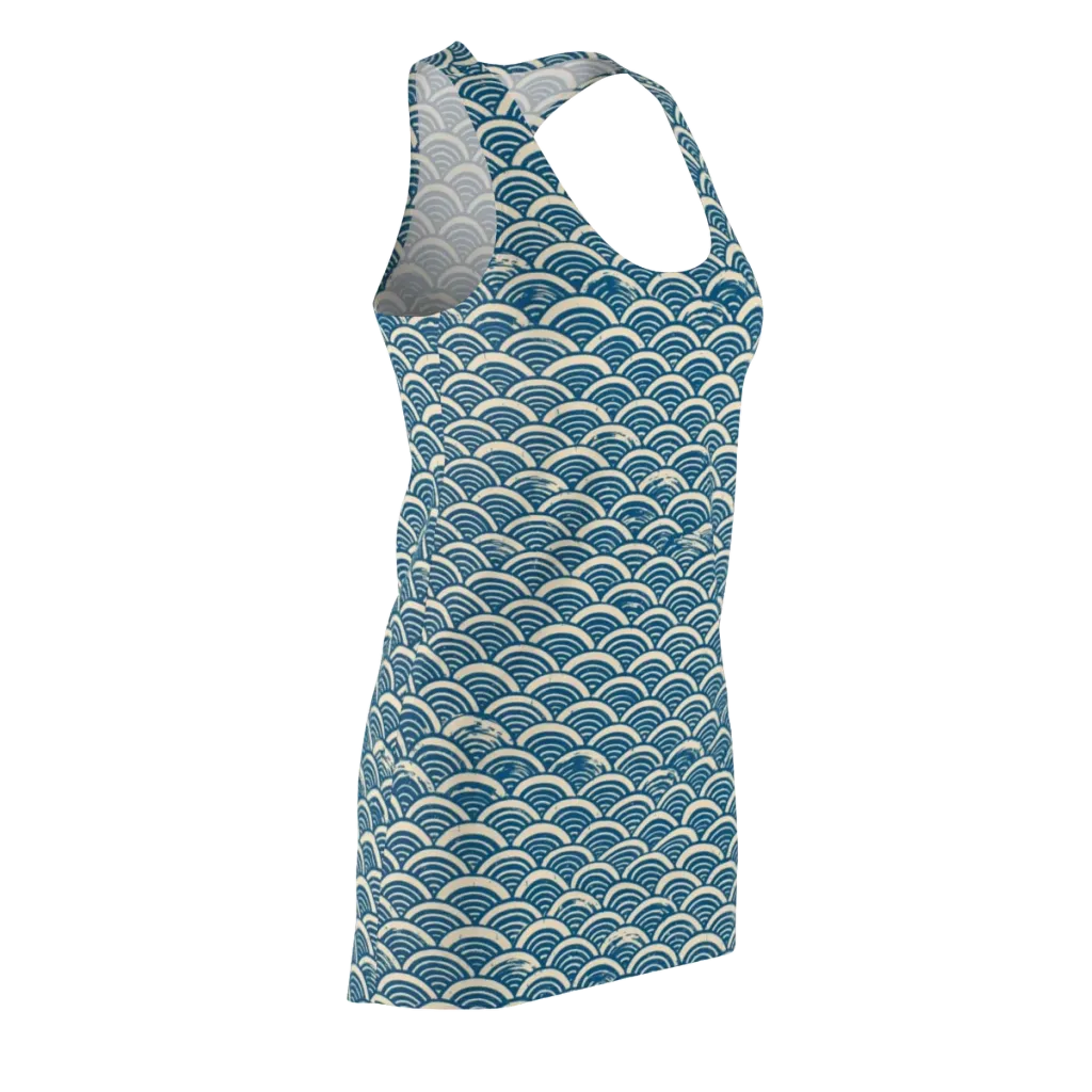 Midnight Wavecrest on Racerback Dress — Front Side