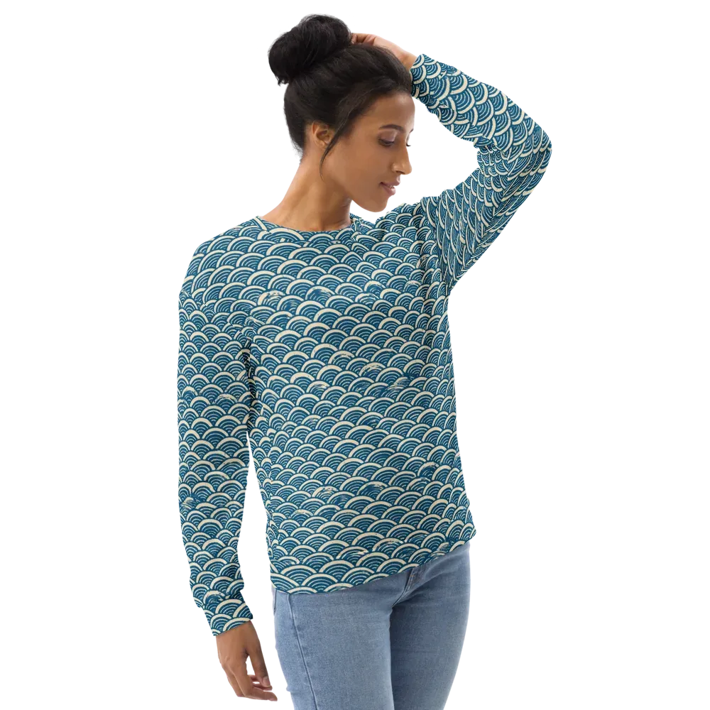 Midnight Wavecrest on Sweatshirt — Right Front