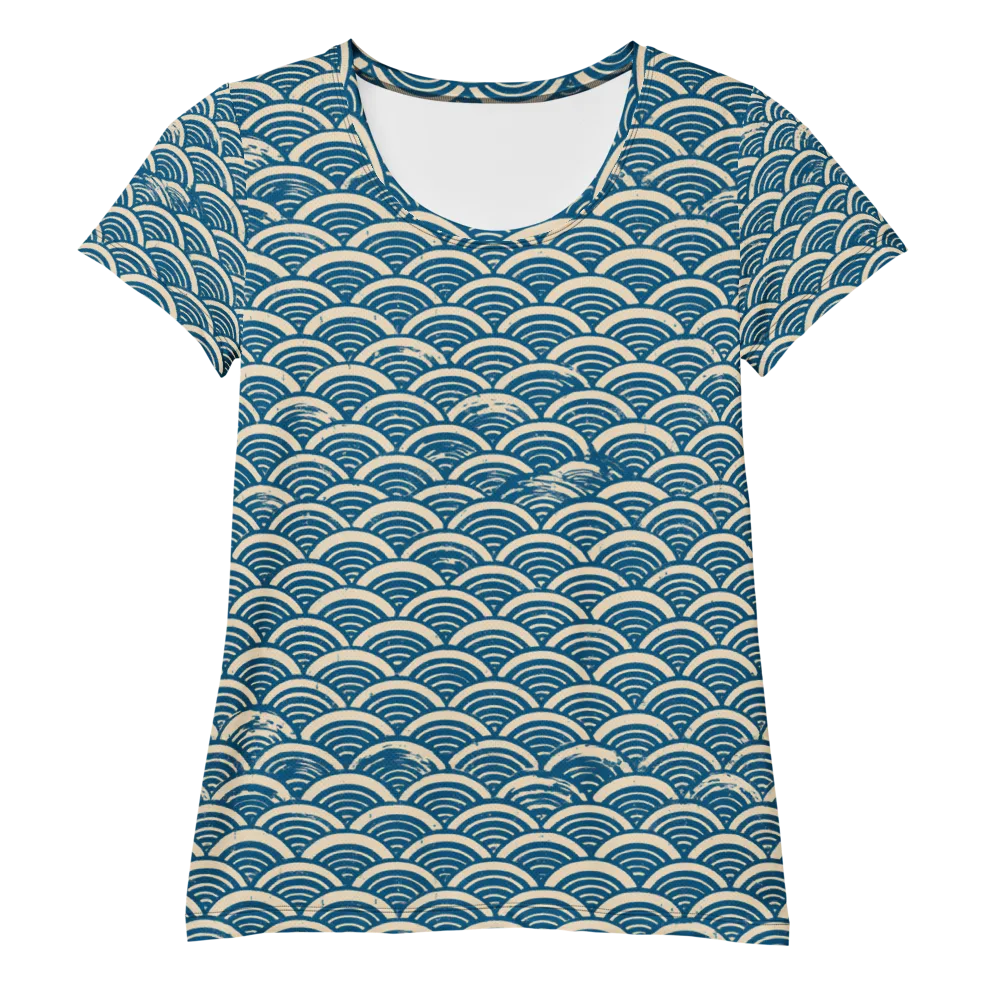 Midnight Wavecrest on Women's Athletic T-Shirt — Front