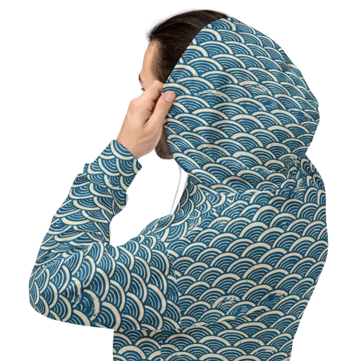 Midnight Wavecrest on a Hoodie