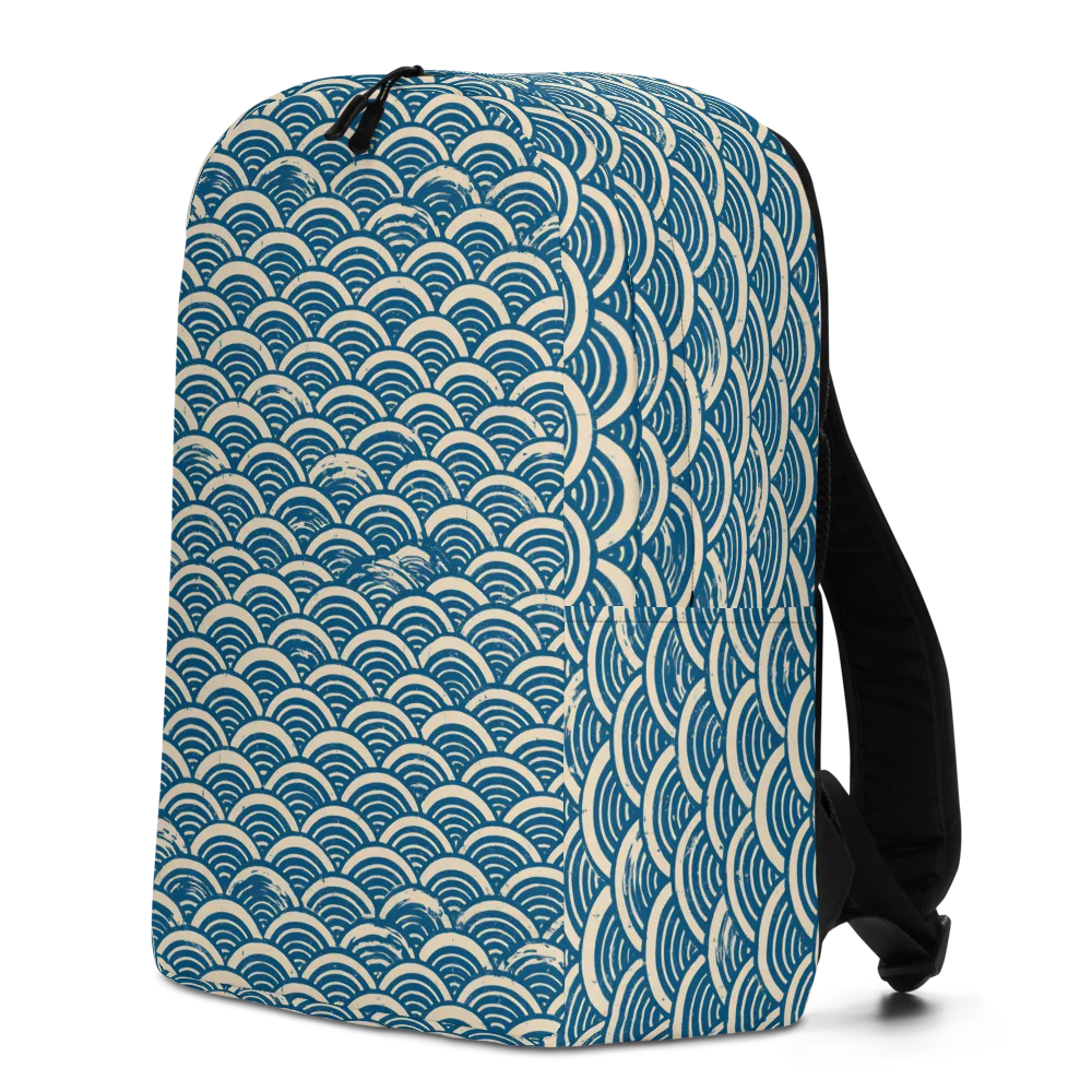 Midnight Wavecrest on Minimalist Backpack — Left