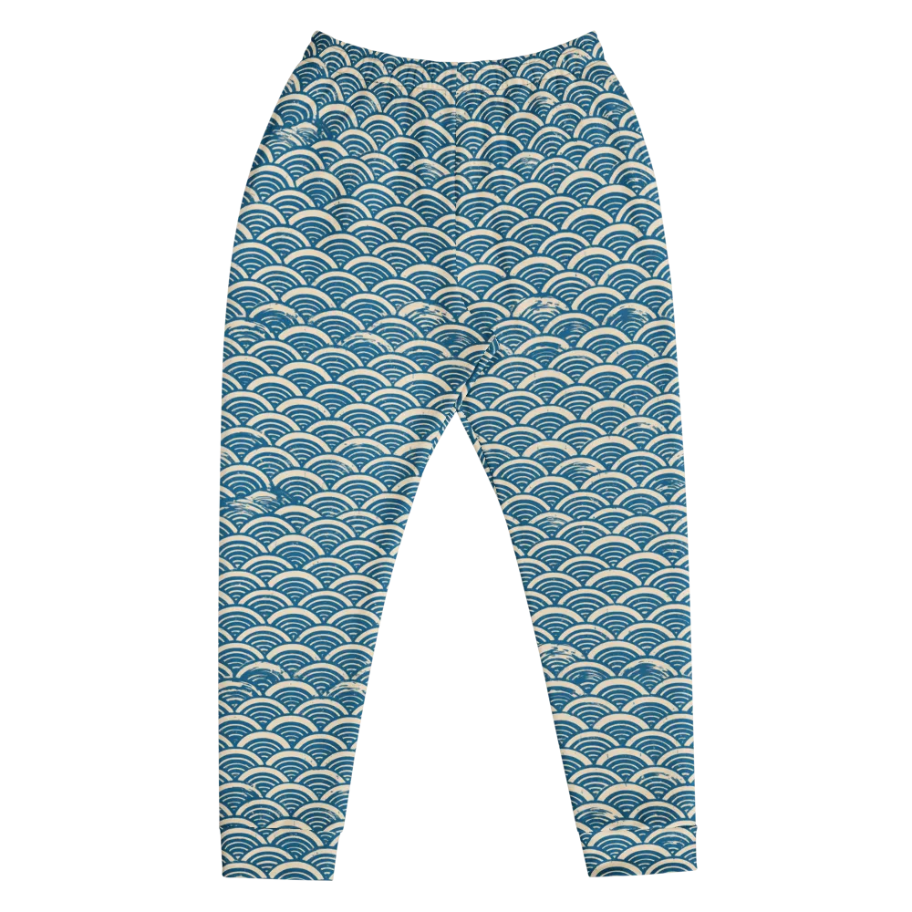 Midnight Wavecrest on Men's Joggers — Front