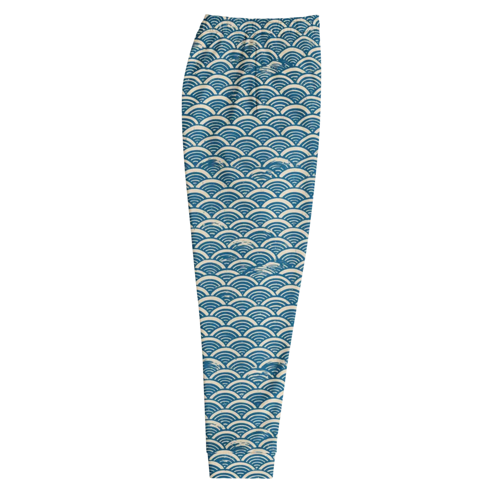 Midnight Wavecrest on Men's Joggers — Right