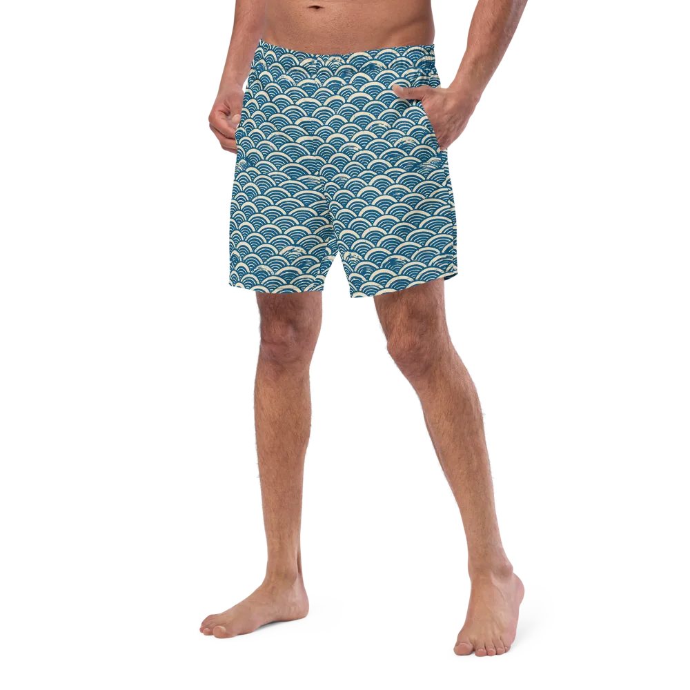 Midnight Wavecrest on Swim Trunks — Left Front