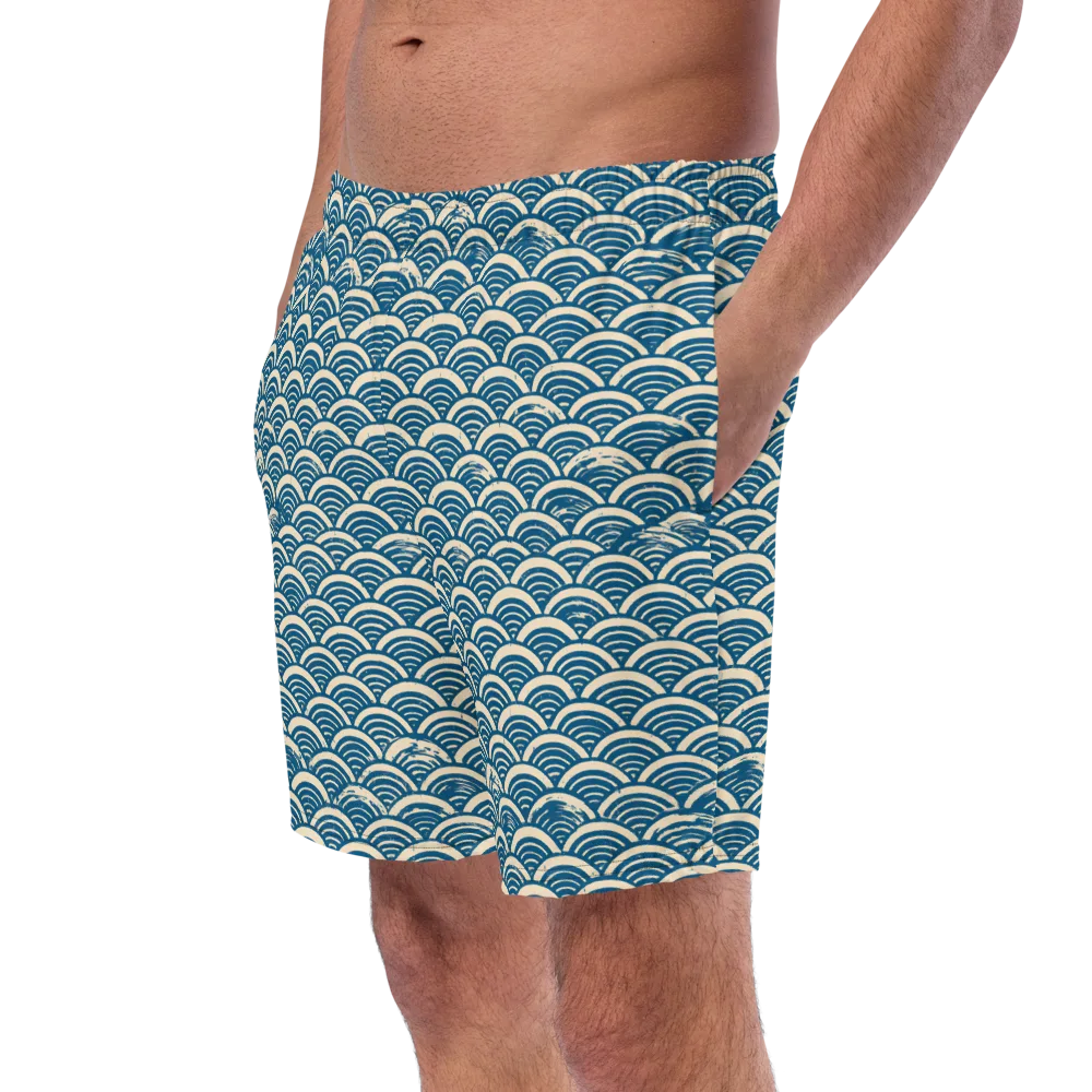 Midnight Wavecrest on Swim Trunks — Left Front