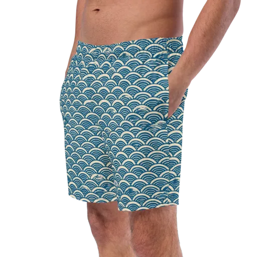 Midnight Wavecrest on a Swim Trunks