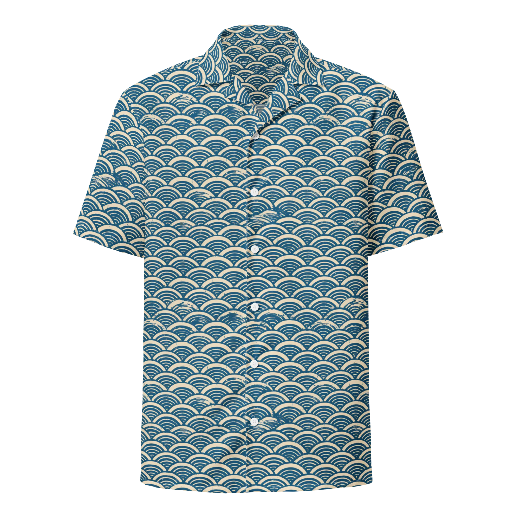 Midnight Wavecrest on Button Shirt — Front