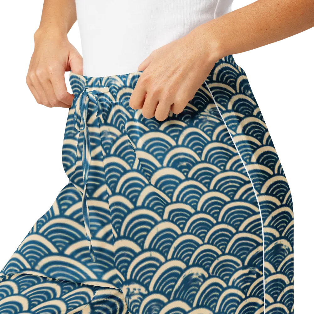 Midnight Wavecrest on Women's Pajama Pants — Product details