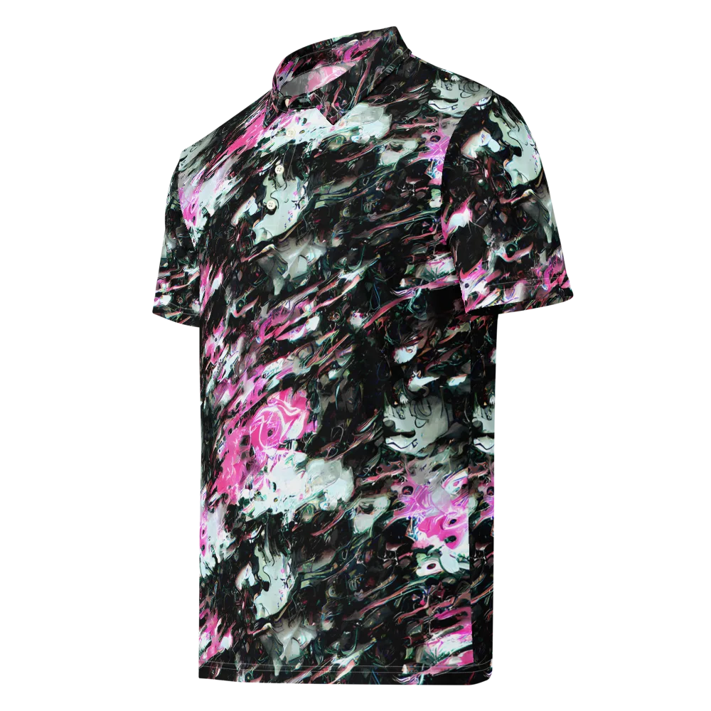 Neon Blackwater on Men's Slim Fit Polo Shirt — Left Front